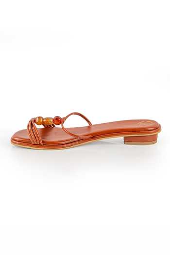 Buy Preet Kaur Brown Siena Bead Embellished Flats Online at Aza Fashions Buy_Preet Kaur_Brown Siena Bead Embellished Flats _Online_at_Aza_Fashions