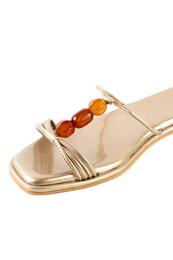 Buy Preet Kaur Gold Siena Strappy Flats Online at Aza Fashions Buy_Preet Kaur_Gold Siena Strappy Flats _Online_at_Aza_Fashions