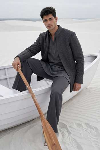 Amit Arora Embroidered Jacket & Kurta Set 