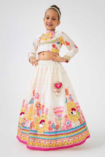 Joey & Pooh Freya Floral Embroidered Lehenga Set 