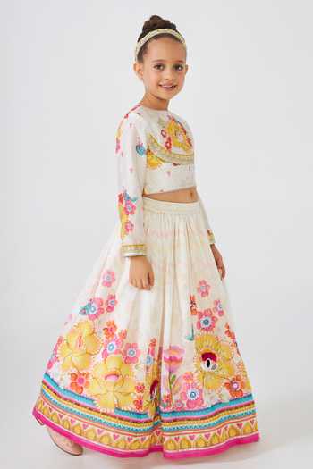 Joey & Pooh Freya Floral Embroidered Lehenga Set 