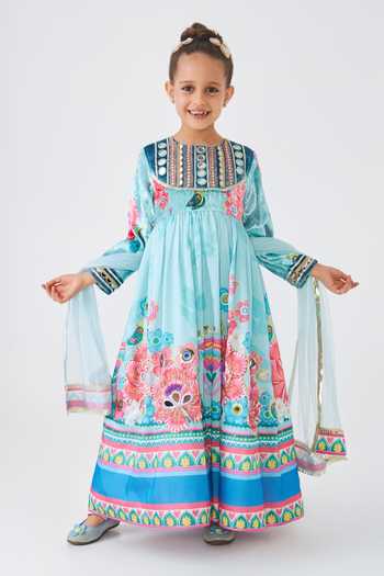 Joey & Pooh Freya Embroidered Anarkali With Dupatta 
