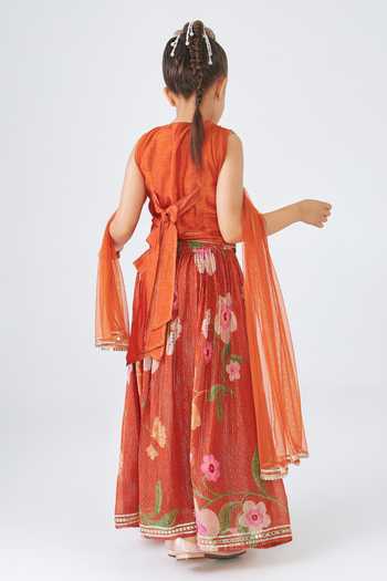 Joey & Pooh Riva Embroidered Top Skirt Set 