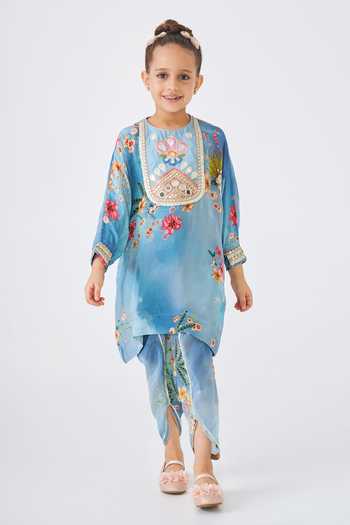 Joey & Pooh Clea Mirror Work Kurta & Pant Set 