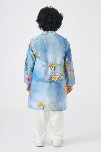 Joey & Pooh Clea Dupion Kurta Set 