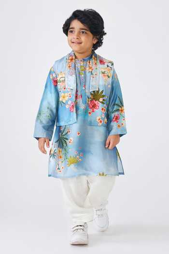 Joey & Pooh Clea Dupion Kurta Set 