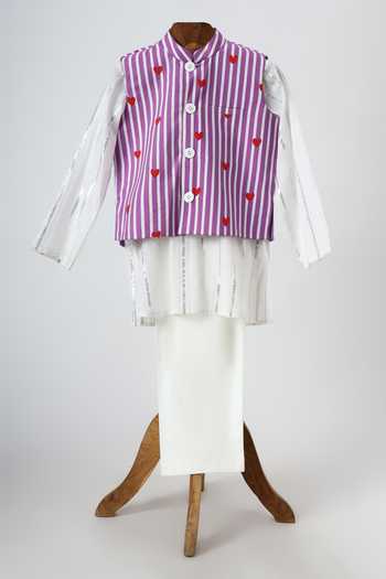 Minime Organics Printed Bundi & Kurta Set 