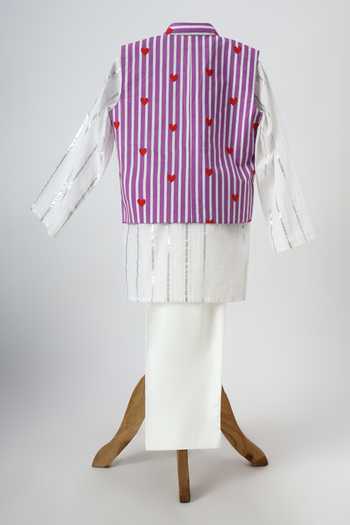 Minime Organics Printed Bundi & Kurta Set 