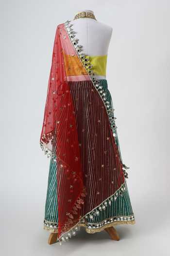 Minime Organics Mirrorwork Lehenga Set 