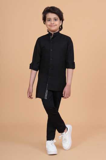 Raghavendra Rathore Blue Front Open Long Shirt 