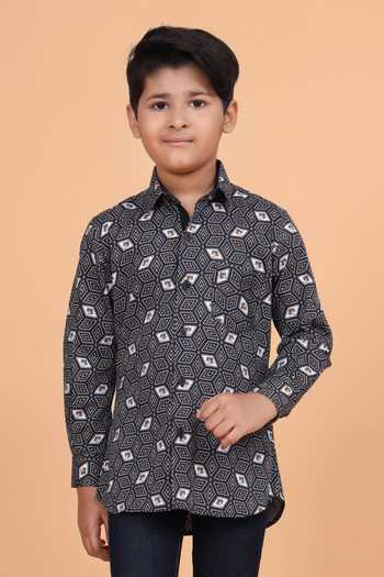 Raghavendra Rathore Blue Tiger Print Outdoor Shirt 