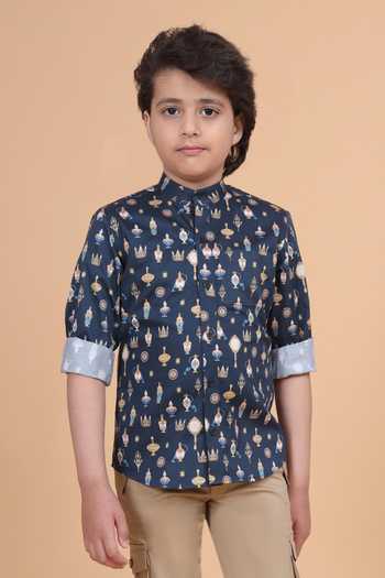 Raghavendra Rathore Blue The Signature Print Shirt