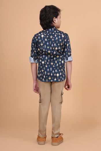 Raghavendra Rathore Blue The Signature Print Shirt 