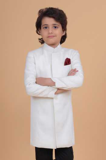 Raghavendra Rathore Blue The Short Concealed Placket Achkan