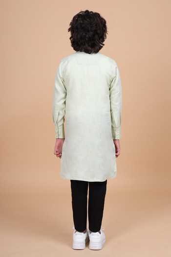 Raghavendra Rathore Blue The Pintucked Yoke Kurta 