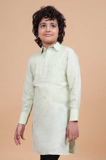 Raghavendra Rathore Blue The Pintucked Yoke Kurta