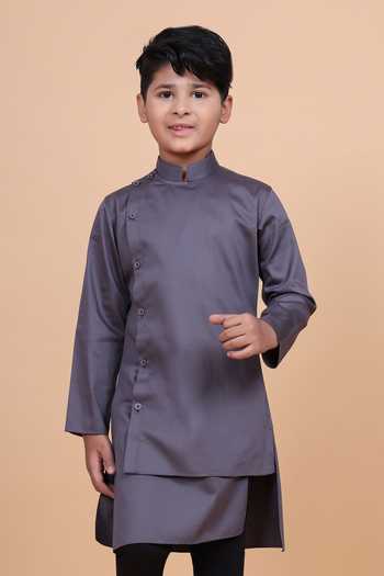 Raghavendra Rathore Blue The Godet Shirt Kurta