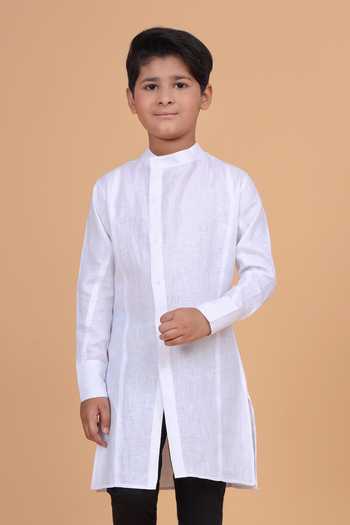 Raghavendra Rathore Blue The Crossover Placket Shirt Kurta