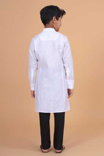Raghavendra Rathore Blue The Crossover Placket Shirt Kurta 