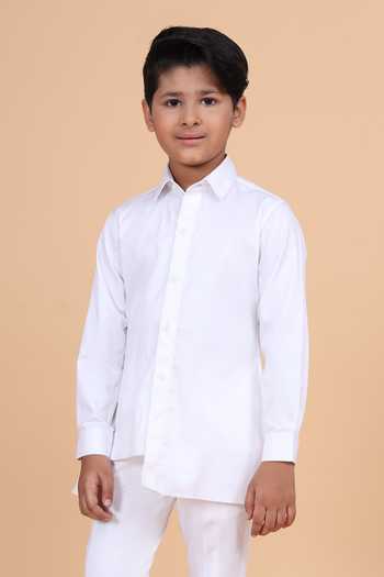 Raghavendra Rathore Blue Layered Cotton Kurta