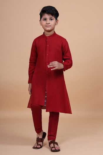 Raghavendra Rathore Blue_Red Cotton Tapered Pant _Online_at_Aza_Fashions