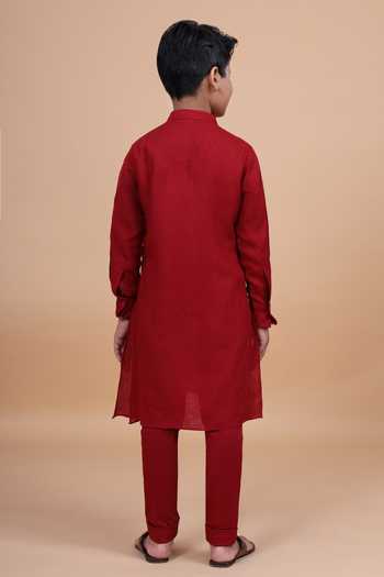 Raghavendra Rathore Blue Cotton Tapered Pant 