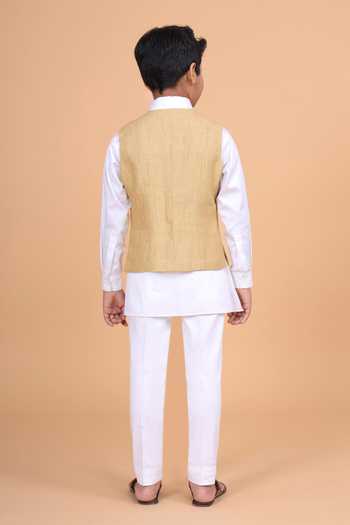 Raghavendra Rathore Blue The V Neck Short Waistcoat 