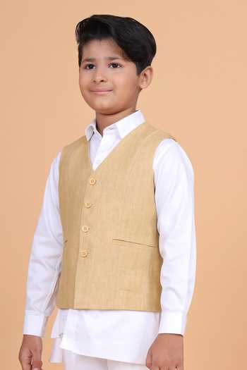 Raghavendra Rathore Blue The V Neck Short Waistcoat