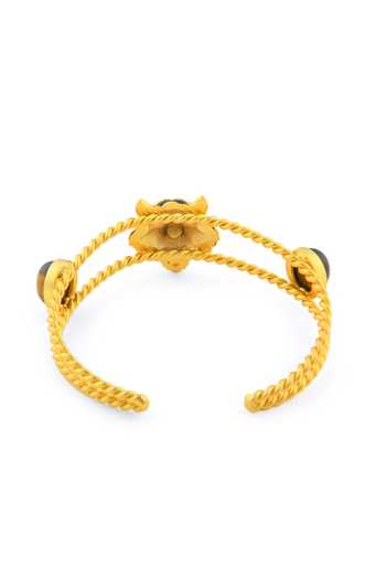 Buy Totapari Gold Plated Corbett Romeo Tiger Signature Cuff Bracelet Online at Aza Fashions Buy_Totapari_Gold Plated Corbett Romeo Tiger Signature Cuff Bracelet _Online_at_Aza_Fashions