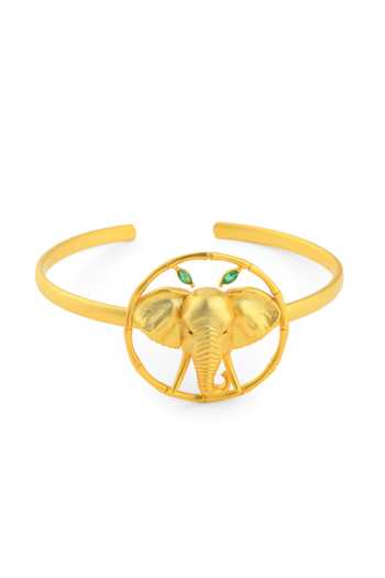 Totapari Gold Plated Corbett Dhikala Tusker Cuff Bracelet Online at Aza Fashions Totapari_Gold Plated Corbett Dhikala Tusker Cuff Bracelet _Online_at_Aza_Fashions