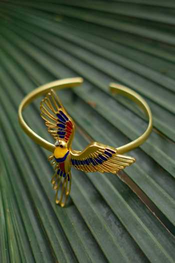 Totapari Corbett Plum Head Parrot Cuff Bracelet 