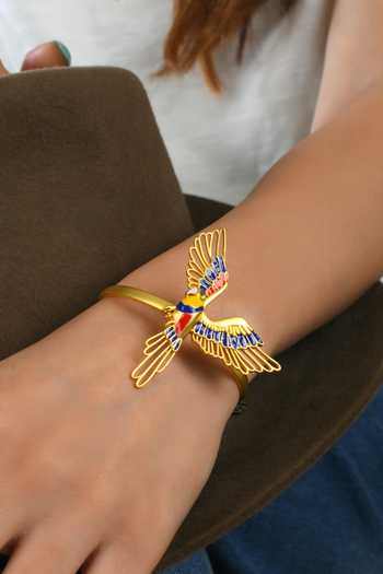 Totapari Corbett Plum Head Parrot Cuff Bracelet 