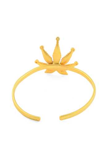 Totapari Gold Plated Corbett Canabis Cuff Bracelet Online at Aza Fashions Totapari_Gold Plated Corbett Canabis Cuff Bracelet _Online_at_Aza_Fashions
