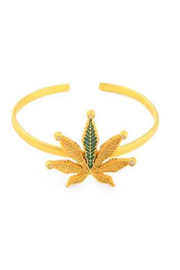 Buy Totapari Gold Plated Corbett Canabis Cuff Bracelet Online at Aza Fashions Buy_Totapari_Gold Plated Corbett Canabis Cuff Bracelet _Online_at_Aza_Fashions