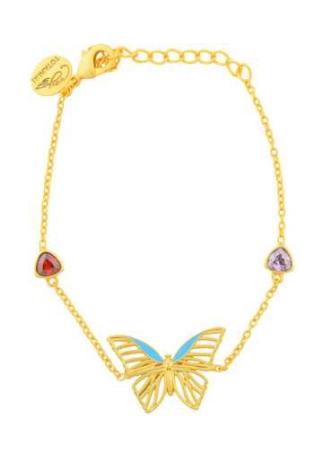 Buy Totapari Gold Plated Corbett Butterfly Dainty Bracelet Online at Aza Fashions Buy_Totapari_Gold Plated Corbett Butterfly Dainty Bracelet _Online_at_Aza_Fashions