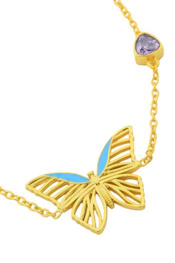 Shop Totapari Gold Plated Corbett Butterfly Dainty Bracelet Online at Aza Fashions Shop_Totapari_Gold Plated Corbett Butterfly Dainty Bracelet _Online_at_Aza_Fashions