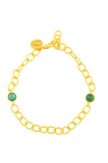 Totapari Gold Plated Tiger Stripes Charm Corbett Bracelet Online at Aza Fashions Totapari_Gold Plated Tiger Stripes Charm Corbett Bracelet _Online_at_Aza_Fashions