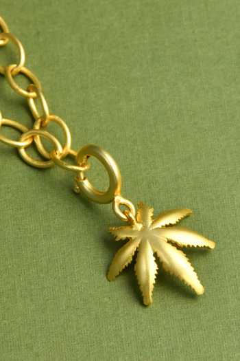 Shop Totapari Green Cannabis Charm Corbett Bracelet Online at Aza Fashions Shop_Totapari_Green Cannabis Charm Corbett Bracelet _Online_at_Aza_Fashions