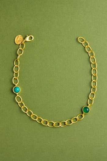 Totapari Green Cannabis Charm Corbett Bracelet at Aza Fashions Totapari_Green Cannabis Charm Corbett Bracelet _at_Aza_Fashions