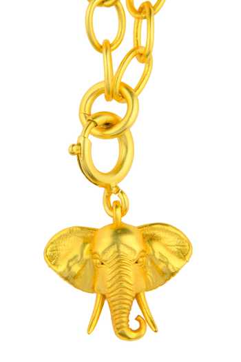 Buy Totapari Gold Plated Elephant Charm Corbett Bracelet Online at Aza Fashions Buy_Totapari_Gold Plated Elephant Charm Corbett Bracelet _Online_at_Aza_Fashions