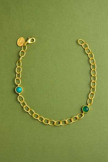 Totapari Gold Plated Elephant Charm Corbett Bracelet at Aza Fashions Totapari_Gold Plated Elephant Charm Corbett Bracelet _at_Aza_Fashions