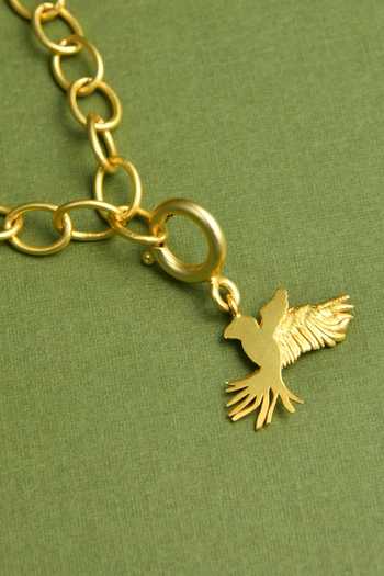 Buy Totapari Gold Plated Parrot Charm Corbett Bracelet Online at Aza Fashions Buy_Totapari_Gold Plated Parrot Charm Corbett Bracelet _Online_at_Aza_Fashions