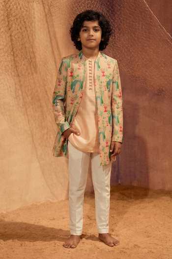 Eleven Brothers Printed Jacket & Kurta Set 