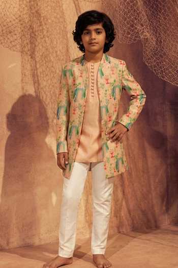 Eleven Brothers Printed Jacket & Kurta Set 