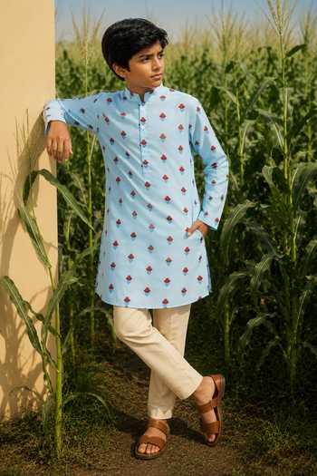 Eleven Brothers Printed Kurta & Pant Set 