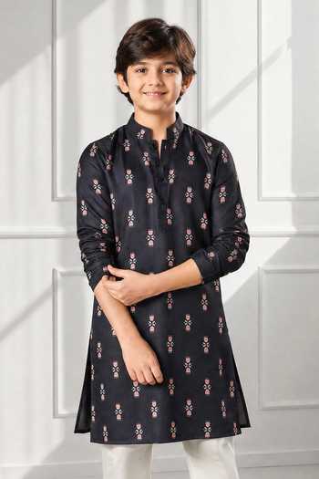Eleven Brothers Chiku Silk Kurta & Pant Set 