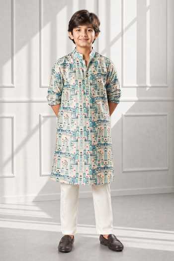 Eleven Brothers House By The Sea Printed Kurta Set 