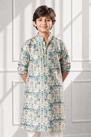 Eleven Brothers House By The Sea Printed Kurta Set 