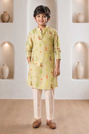 Eleven Brothers Beverage Print Kurta & Pant Set 