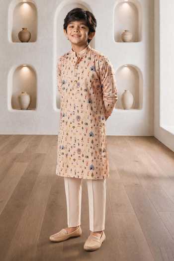 Eleven Brothers Circus Print Kurta & Pant Set 